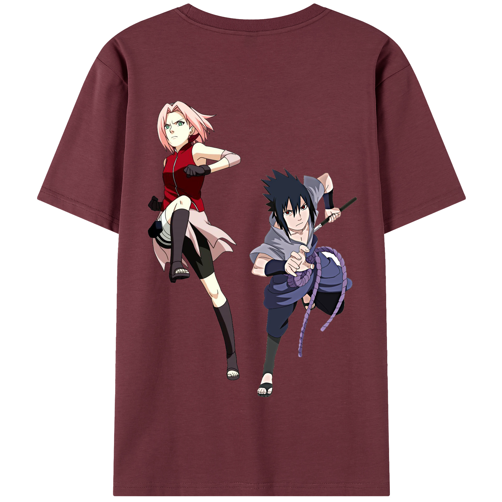 （画像用） NARUTO -ナルト- 春野サクラ Haruno Sakura 綿100％半袖Tシャツ（背面プリント）